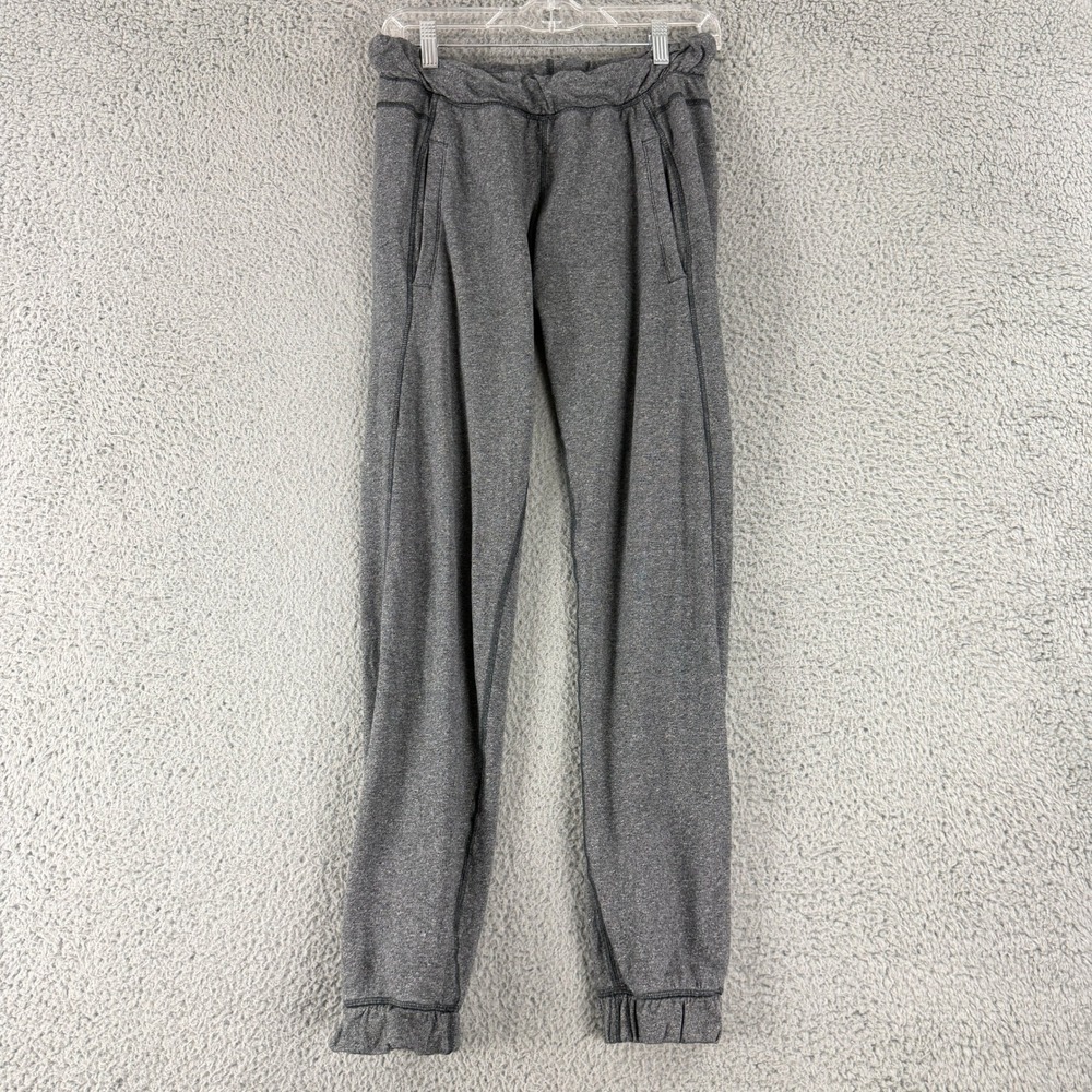 Lululemon Jogger Pants Womens 4 Heathered Gray Athletic Sweatpants Gym Lounge